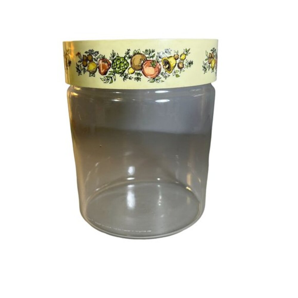 CORNING WARE Spice of Life Vintage Canister w/ Tupperware Scoop